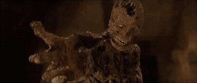 A Skeleton With The Words `` The Language Of The Slaves '' Written Above It . GIF