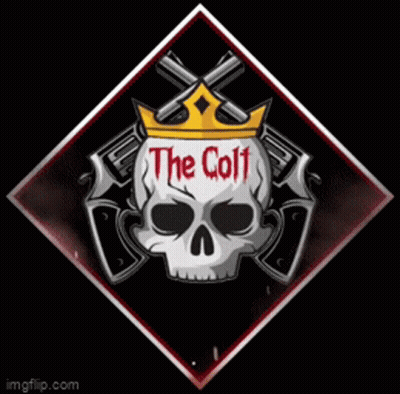 A Skull With A Crown On It And The Words The Colt GIF