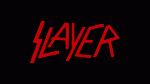 A Slayer Logo With An Eagle And A Cross GIF