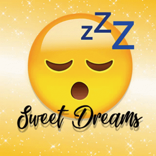 A Sleeping Smiley Face With The Words Sweet Dreams Written Below It GIF