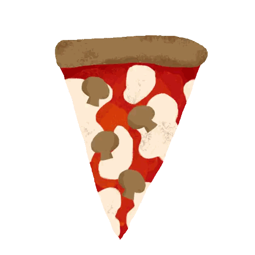 A Slice Of Pizza With Skulls On The Crust Sticker