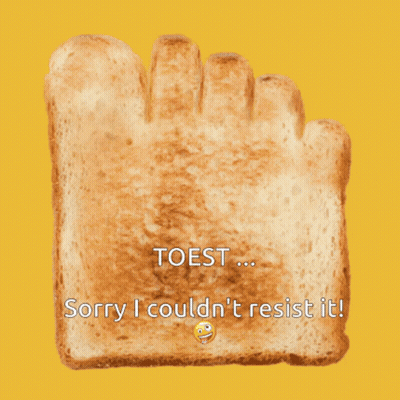 A Slice Of Toast That Looks Like A Foot GIF