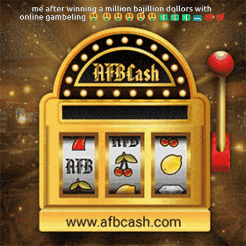 A Slot Machine With The Website Www.afbcash.com On The Bottom Right GIF
