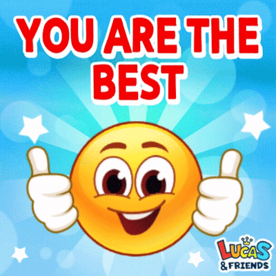 A Smiley Face Giving A Thumbs Up With The Words You Are The Best GIF