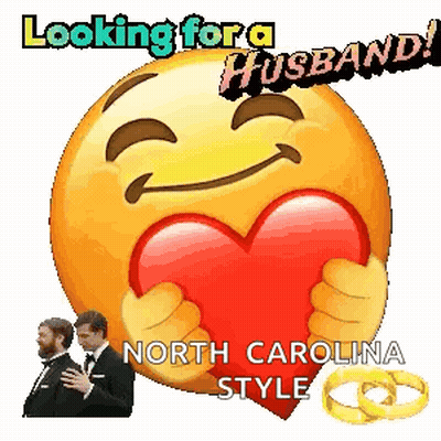 A Smiley Face Holding A Heart With The Words Looking For A Husband GIF