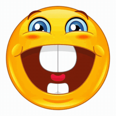 A Smiley Face With A Big Smile And A Big Mouth GIF