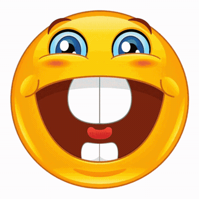 A Smiley Face With A Big Smile And A Big Mouth GIF
