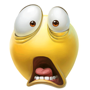 A Smiley Face With A Surprised Look On Its Face GIF