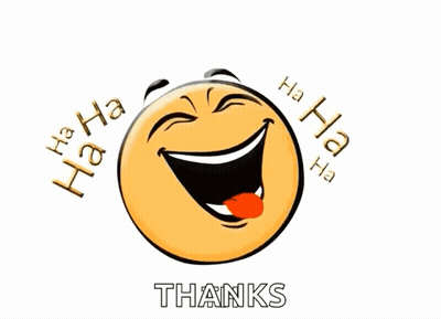 A Smiley Face With A Tongue Sticking Out And The Words Thanks GIF
