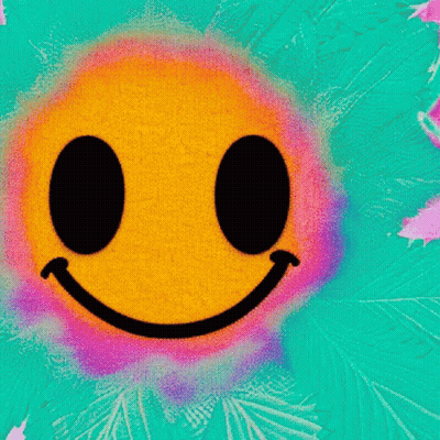 A Smiley Face With Black Eyes And A White Smile GIF