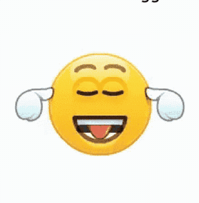 A Smiley Face With Its Eyes Closed And Its Tongue Hanging Out . GIF