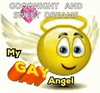 A Smiley Face With Wings And A Halo Says `` Goodnight And Sweet Dreams '' . GIF