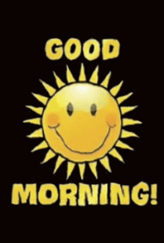 A Smiley Sun With The Words Good Morning Written Below It GIF