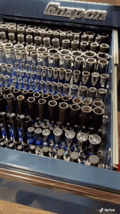 A Snap-On Toolbox Filled With Lots Of Sockets And Bits GIF