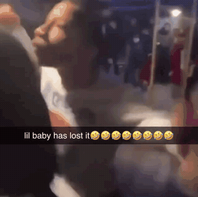 A Snapchat Of A Group Of People With Lil Baby Has Lost It GIF
