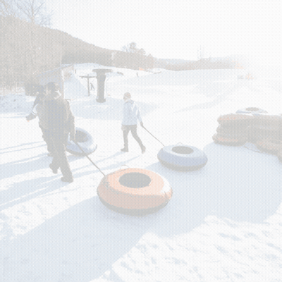 a snow tube activity in manali is advertised on a web page