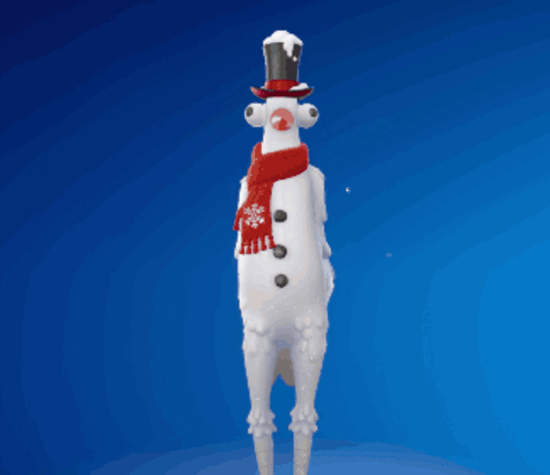 A Snowman Wearing A Top Hat And Scarf Flexes His Muscles GIF