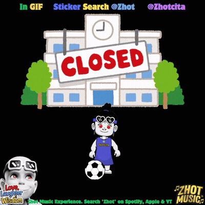 A Soccer Ball Is In Front Of A Building With A Closed Sign GIF