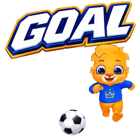 A Soccer Ball Is In Front Of A Sign That Says Goal Sticker