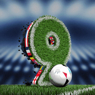 A Soccer Ball On A Field With The Number 9 On It GIF