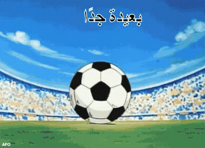 A Soccer Ball On A Field With The Word Afo On The Bottom Right GIF