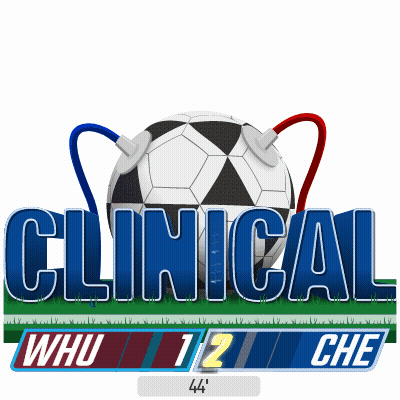 A Soccer Ball With Stethoscopes Attached To It And The Words Clinical Whu 1/2 Che GIF