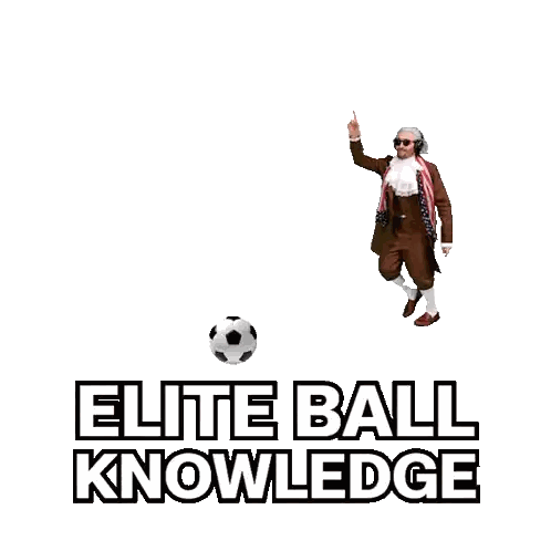 A Soccer Ball With The Words Elite Ball Knowledge Written Below It Sticker