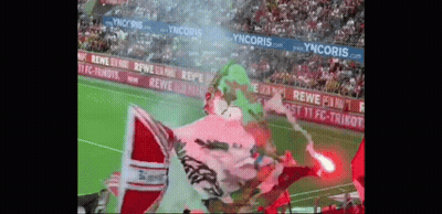 A Soccer Field With A Banner That Says Yncoris.com GIF