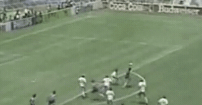 A Soccer Field With A Seiko Banner On The Side Of It GIF