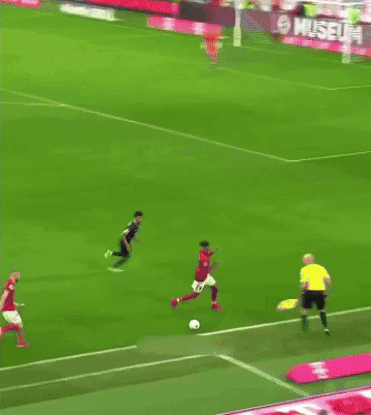 A Soccer Field With A Sign That Says Museum On It GIF
