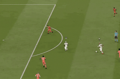 A Soccer Field With The Words What A Save On The Bottom GIF