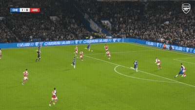 A Soccer Game Between Chelsea And Arg Is Being Played GIF