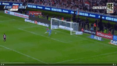A Soccer Game Between Chivas And At&t Is Being Played GIF