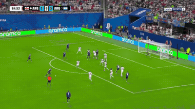 A Soccer Game Between England And Argentina Is Being Shown On Dsports GIF