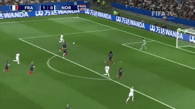 A Soccer Game Between France And Nor Is Being Broadcast On Fifa Tv GIF