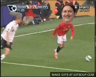 A Soccer Game Between Fulham And Man Utd GIF