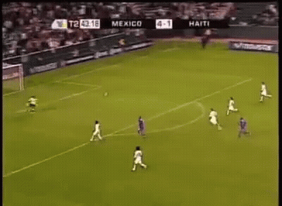 A Soccer Game Between Haiti And Mexico Is Being Played GIF
