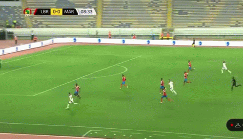 A Soccer Game Between Lbr And Mar Is In Progress GIF