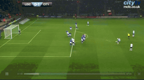A Soccer Game Between Leic And City Is Being Played GIF