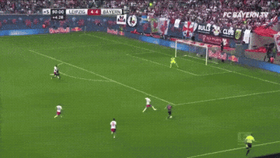 A Soccer Game Between Leipzig And Bayern Is Being Broadcasted On Fc Bayern.tv GIF