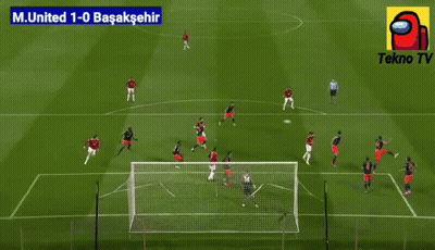 A Soccer Game Between M.united And Başakşehir Is Being Played GIF