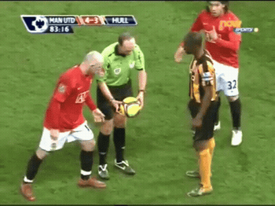 A Soccer Game Between Man Utd And Hull Is Underway GIF