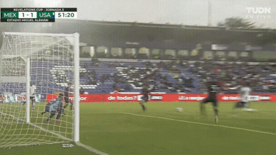 A Soccer Game Between Mexico And Usa Is Being Shown On Tuon GIF
