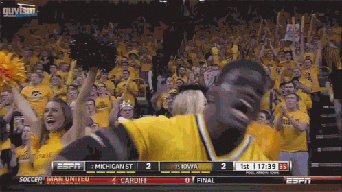 A Soccer Game Between Michigan St And Iowa GIF