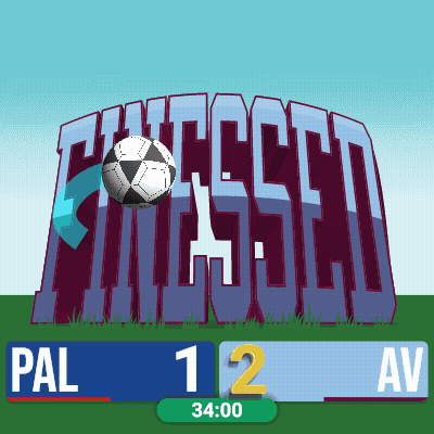 A Soccer Game Between Pal And Av Is Being Played GIF