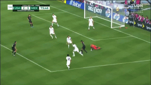 A Soccer Game Between Usa And Mexico Is Being Played GIF