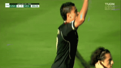 A Soccer Game Between Usa And Mexico Is Being Shown On Tv GIF