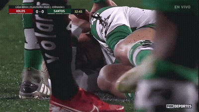 A Soccer Game Between Xolos And Santos Is Being Played GIF