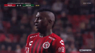 A Soccer Game Between Xolos And Santos Is On Fox Deportes GIF