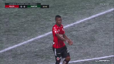 A Soccer Game Between Xolos And Santos Is On Fox Deportes GIF